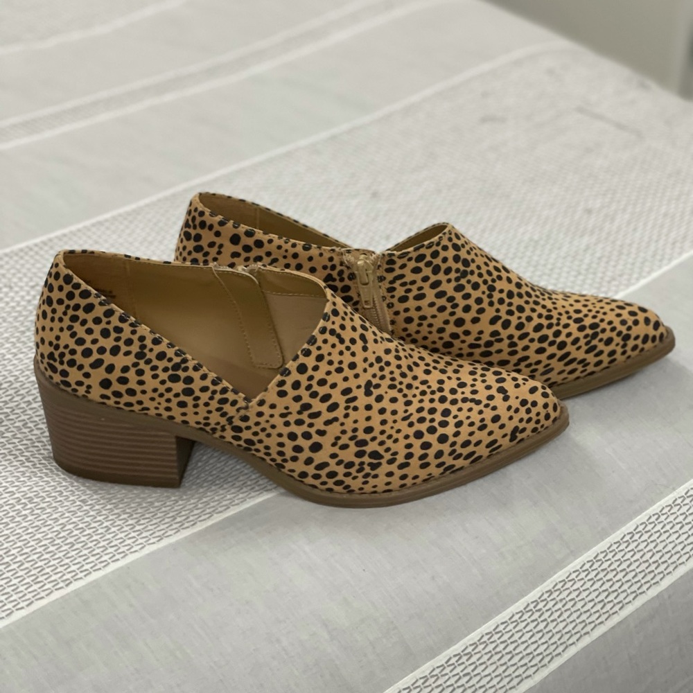 Maurices Tan and Black Ankle Booties